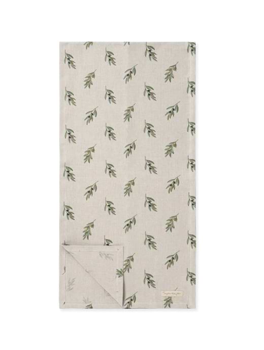 Sophie Allport Olive Linen Table Runner