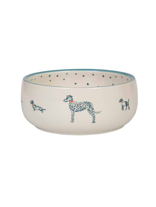 Sophie Allport Pet Bowl Stoneware Patterned Large Fetch 