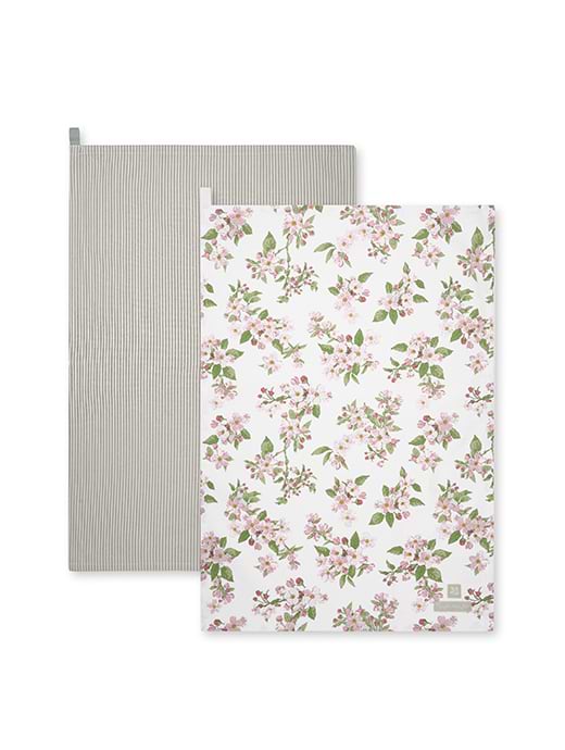 Sophie Allport Set of Two Tea Towel Blossom and Stamford Stripe