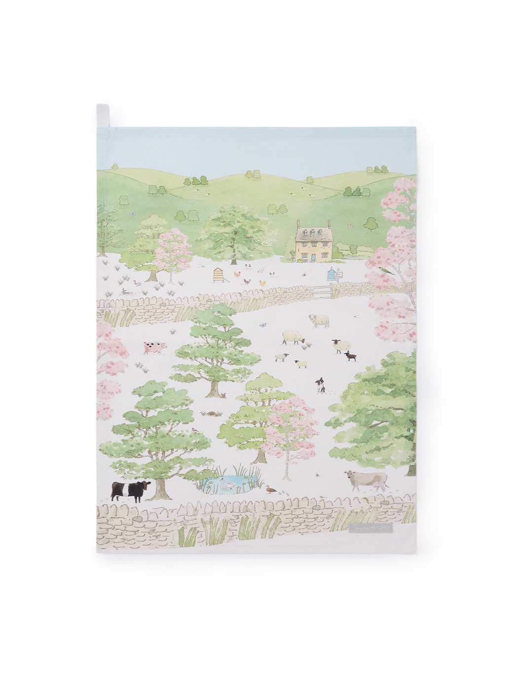 Sophie Allport Spring Cottage Scene Tea Towel