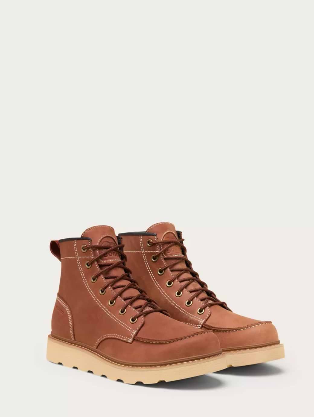 Sorel Men's Slabtown 62 MOC Waterproof Boots Rustic Brown