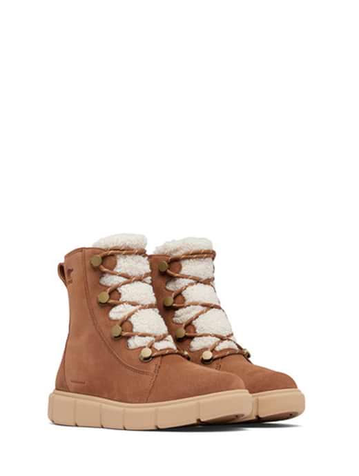 Sorel Women's Explorer III Joan Cozy Waterproof Shoe Velvet Tan