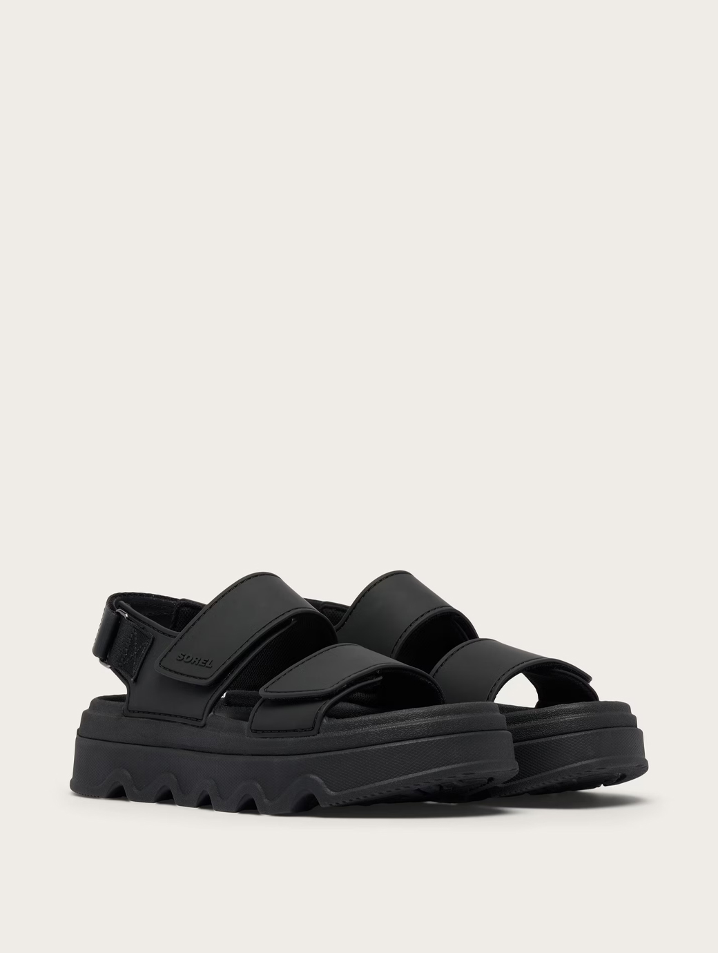 Sorel Women's KINETIC™ Sunchase Printed Ankle Strap Platform Sandal Black