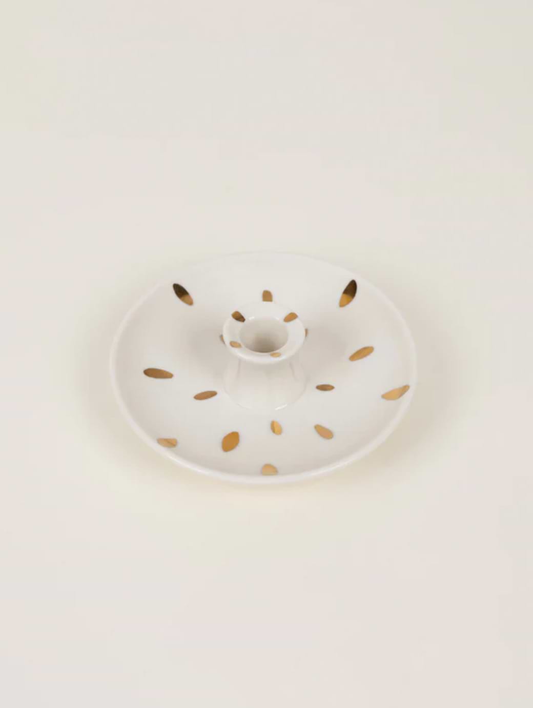 St Eval 1/2" Candle Holder Without Handle Gold Brushmarks