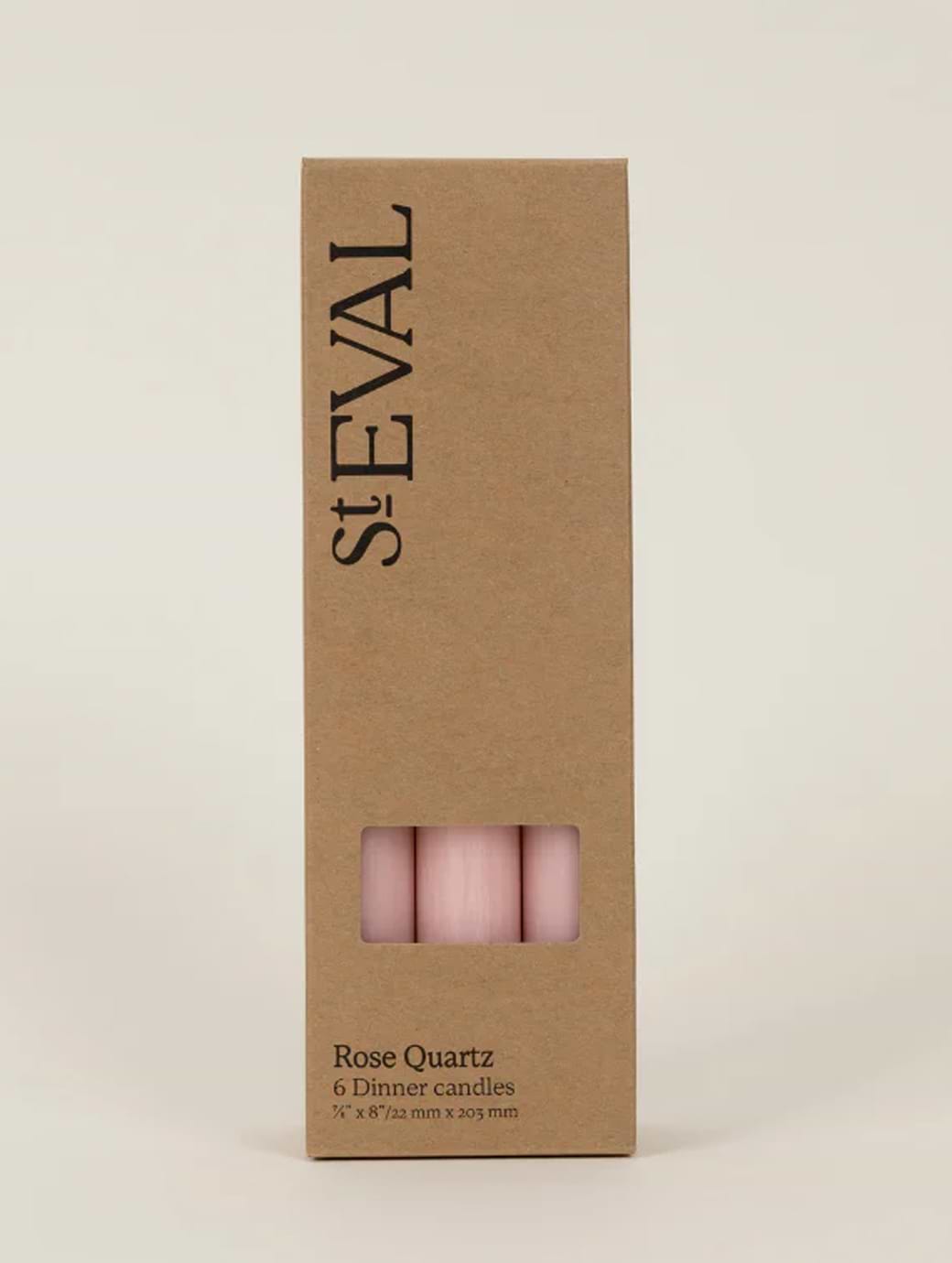St Eval 7/8" Rose Quartz Dinner Candles Gift Pack