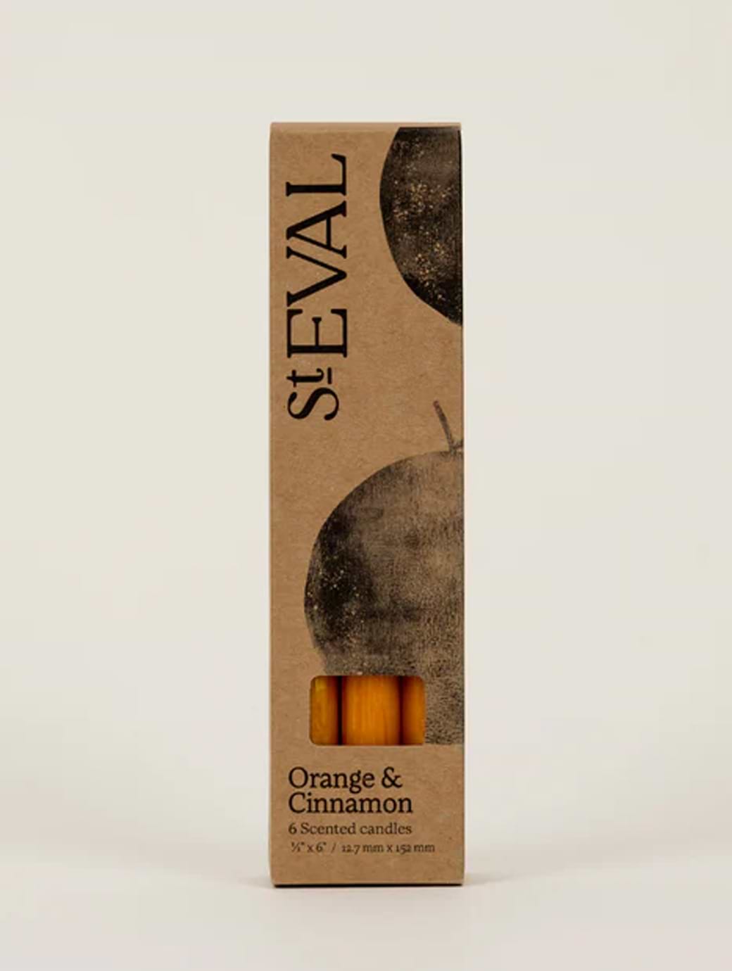 St Eval Candles 1/2 x 6" Mini Fragranced Candles Orange & Cinnamon Orange