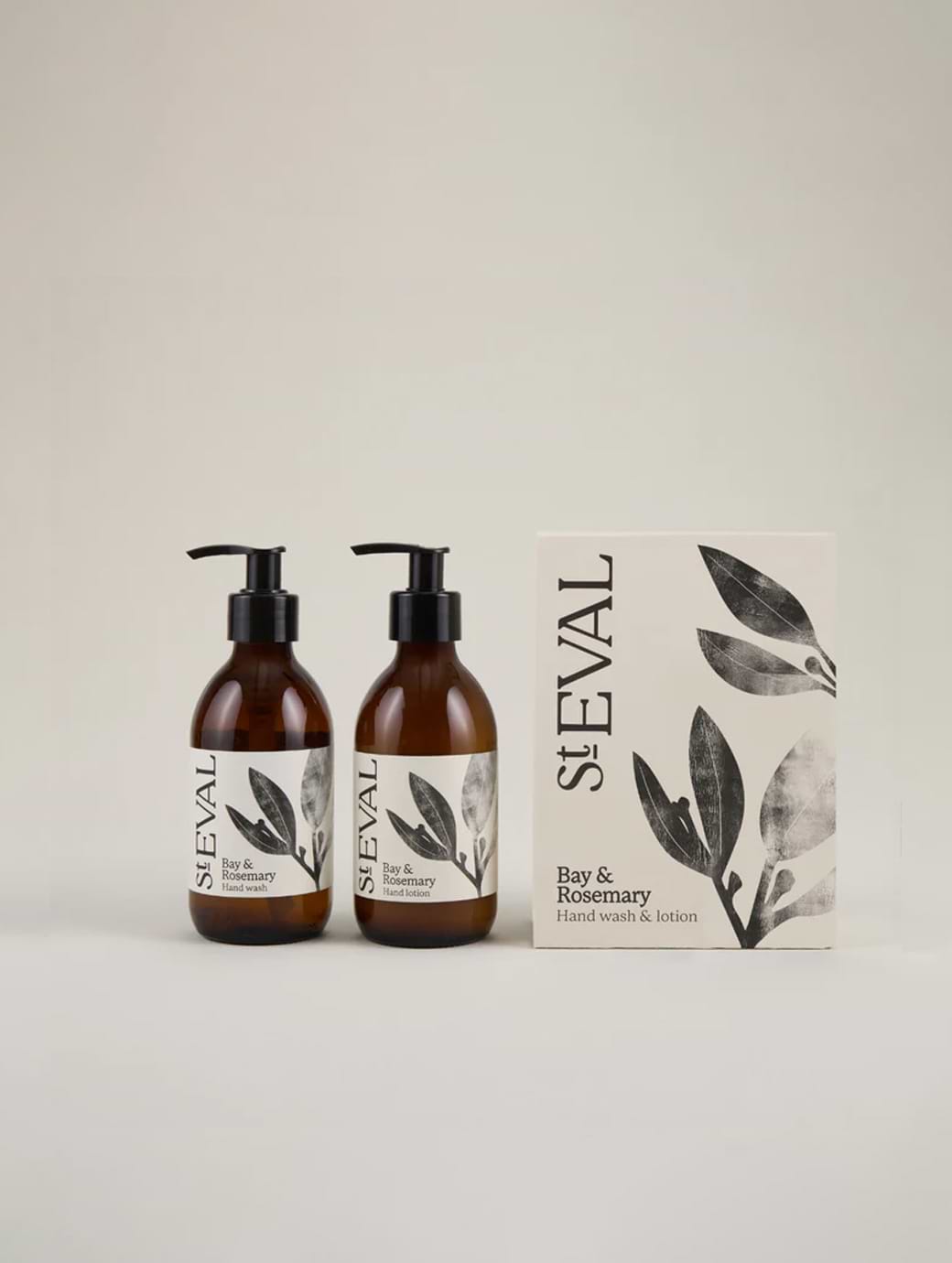 St Eval Candles Hand Care Gift Set Bay & Rosemary Brown