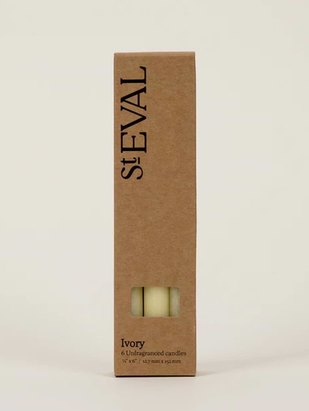 St Eval Candles Ivory 1/2"X6" Mini Candle