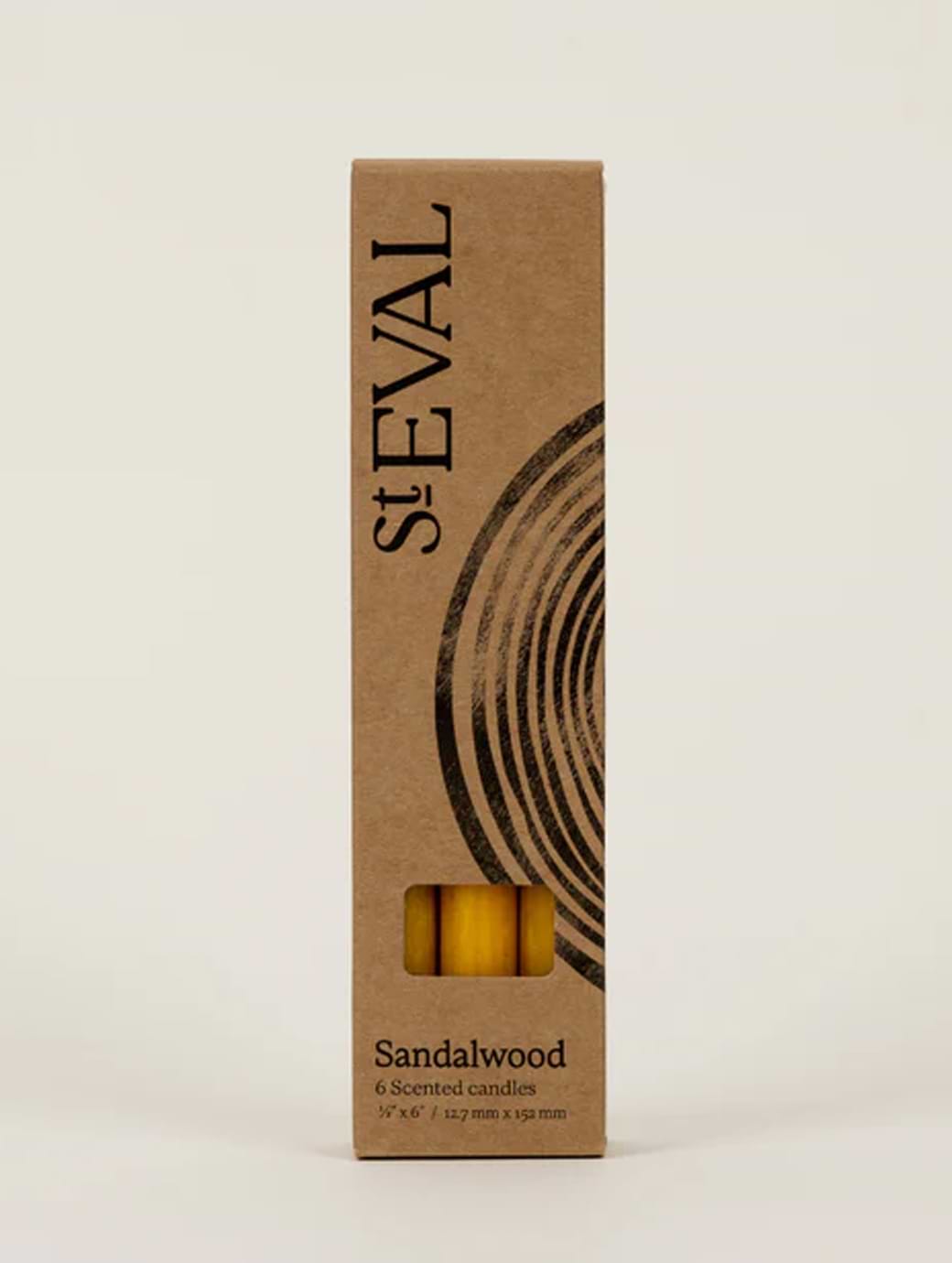 St Eval Candles Sandlewood 1/2" x6" Mini Fragranced Candles