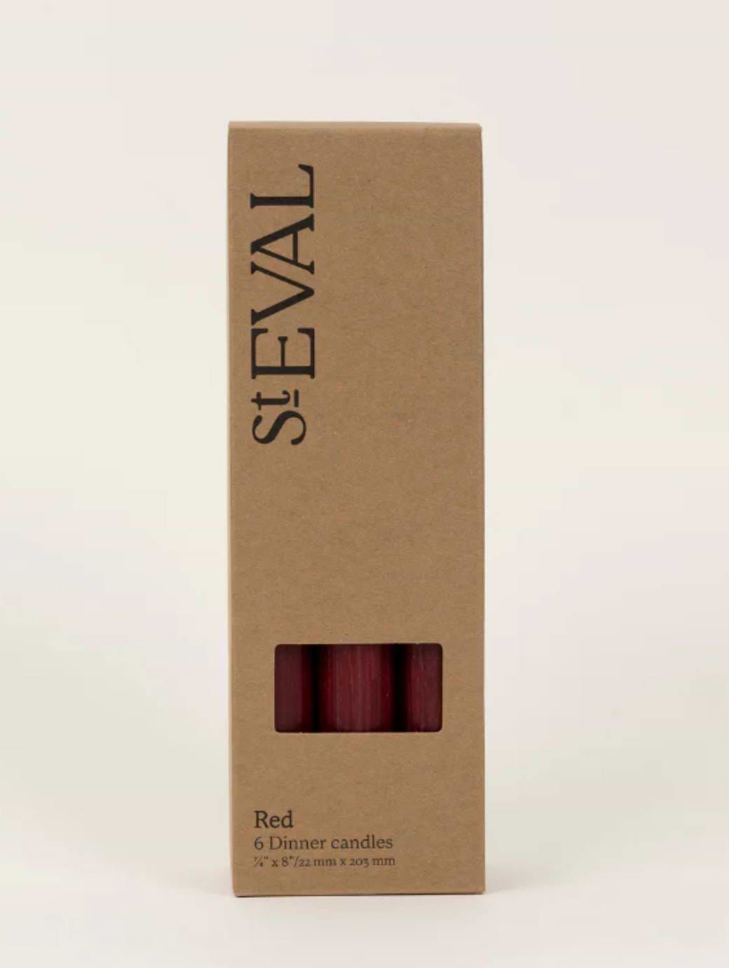 St Eval 7/8" Red Dinner Candles Gift Pack
