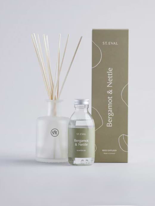 St Eval Lamorna Reed Diffuser Bergamot and Nettle