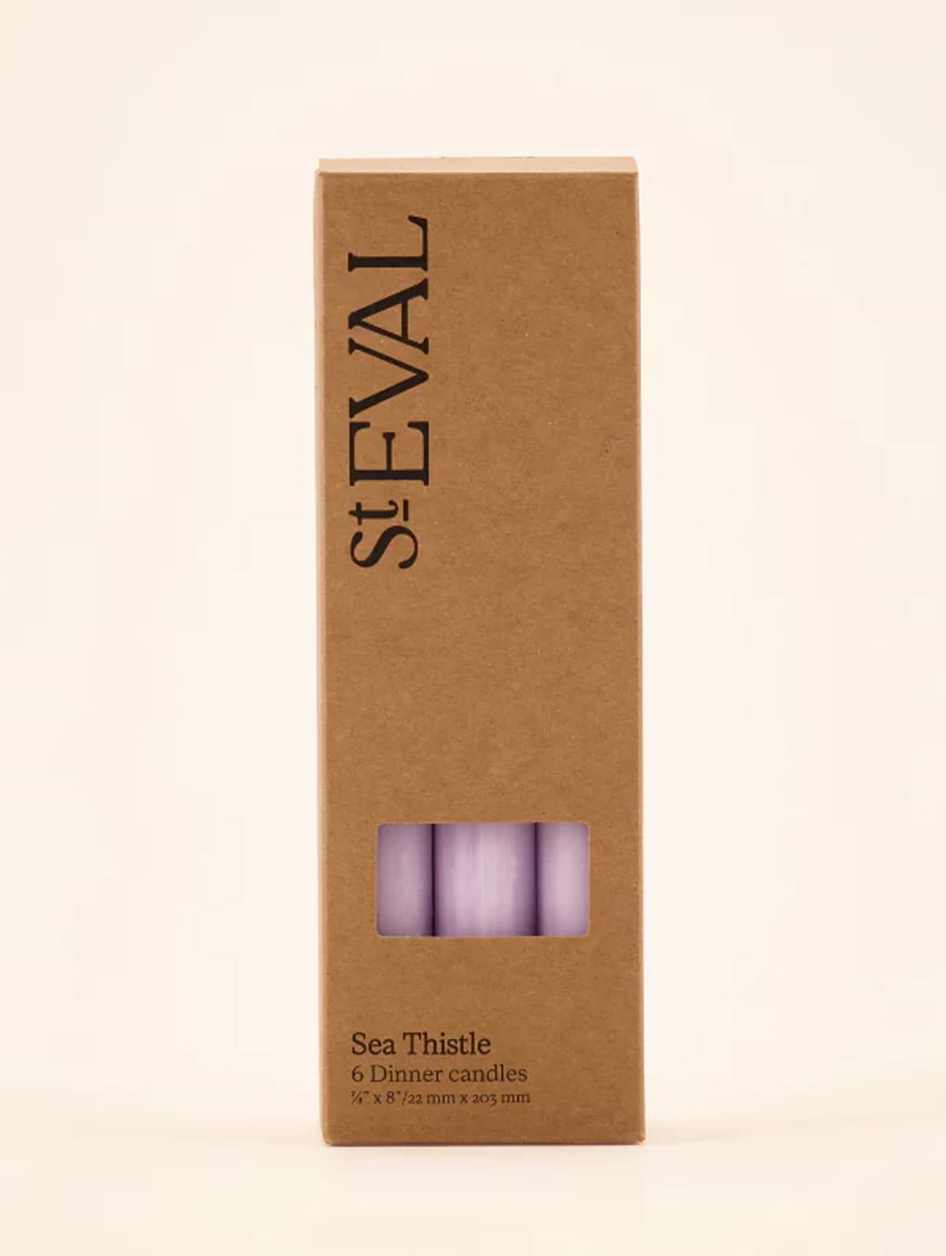 St Eval Sea Thistle Dinner Candle 6 Pack