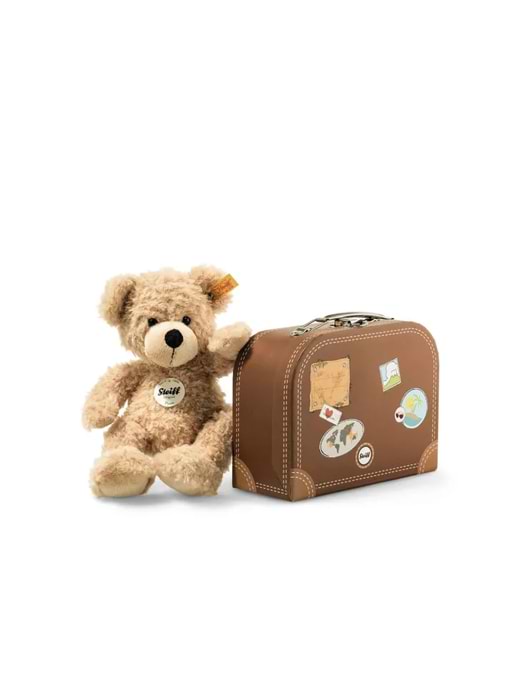 Steiff Fyn Teddy Bear In Suitcase Beige -28 cm 