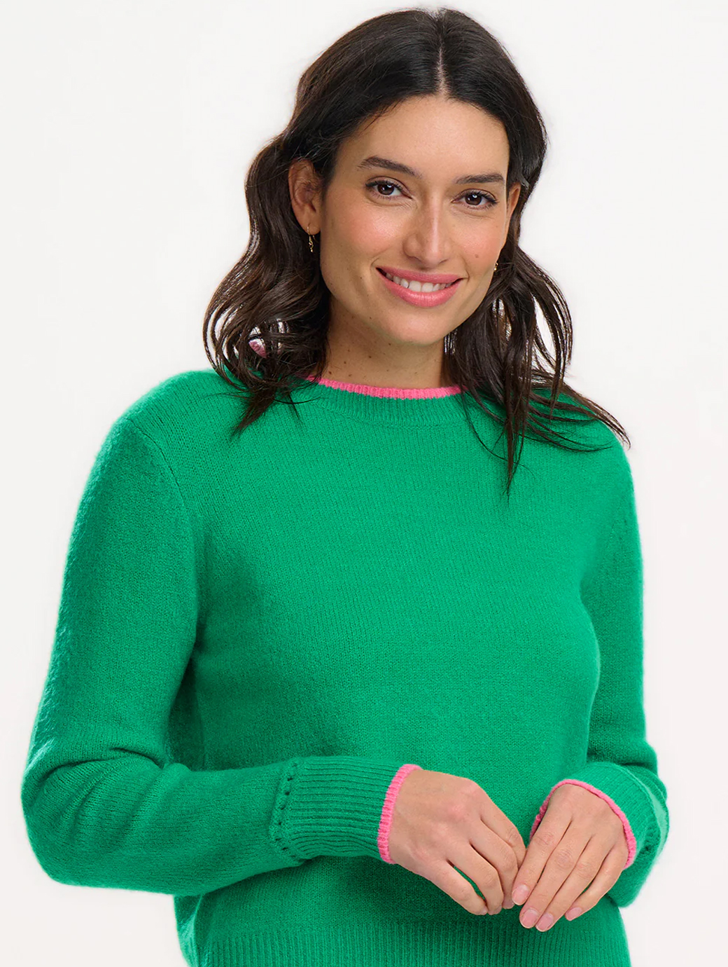 Sugarhill Helena Jumper Green Contrast