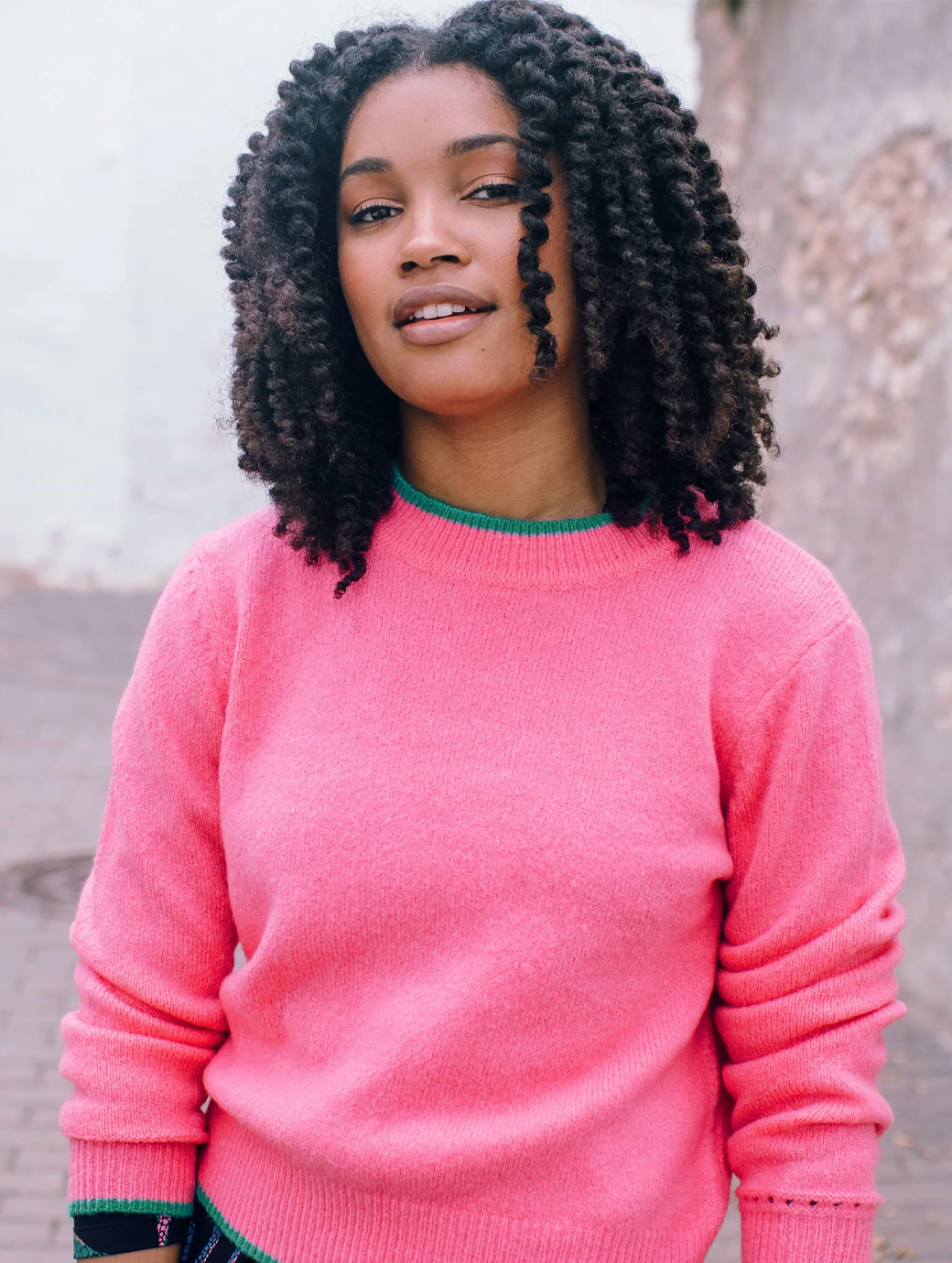 Sugarhill Helena Jumper Pink Contrast