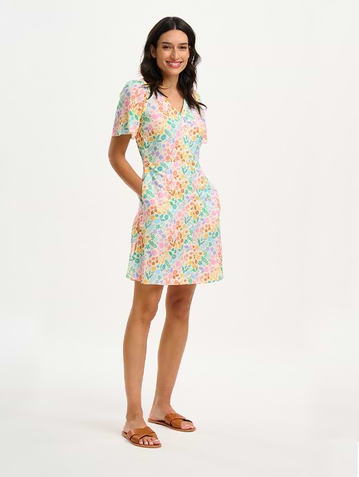 Sugarhill Kari Dress Multi Rainbow Botanical Floral