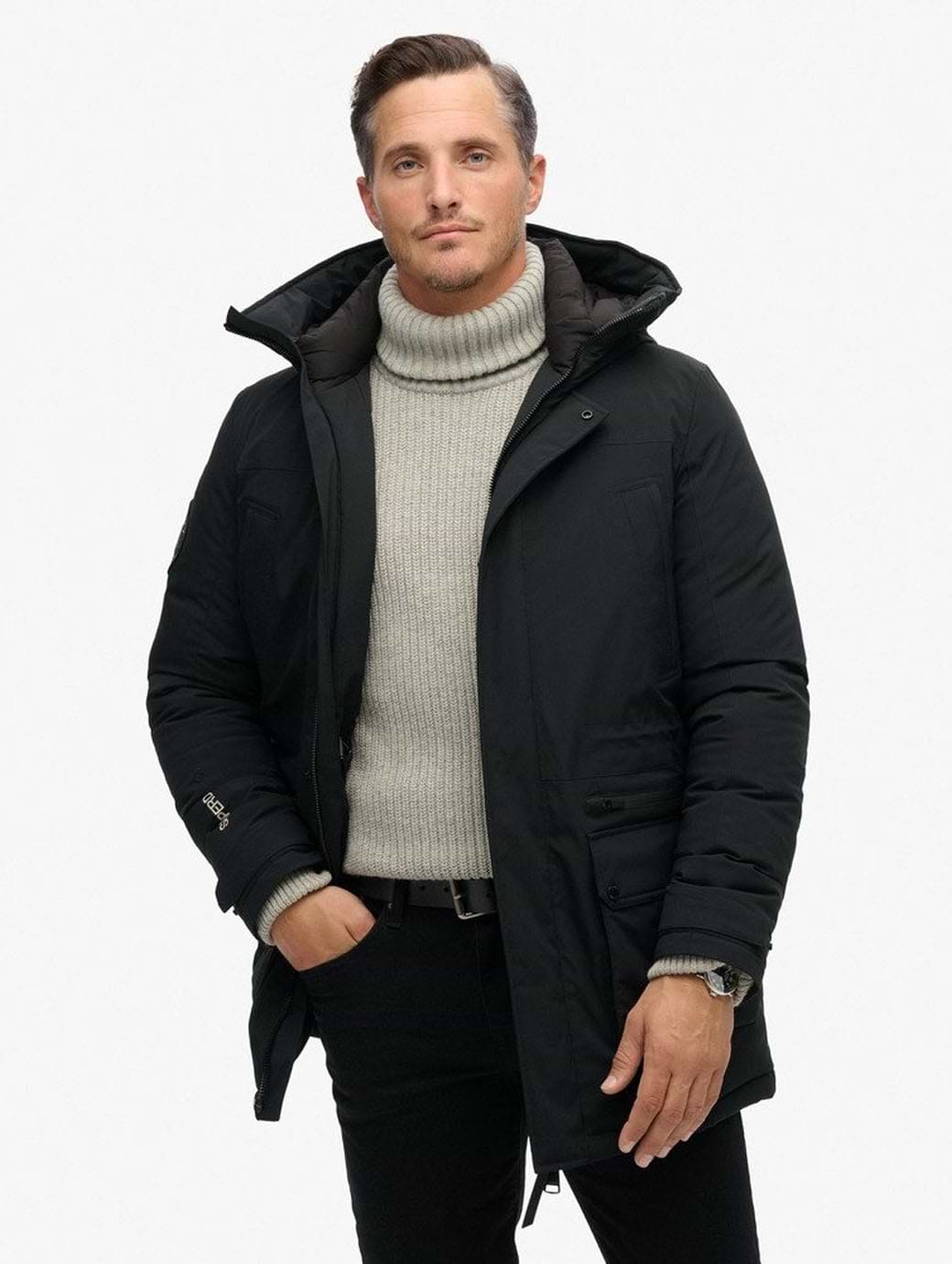 Padded parka coat deals