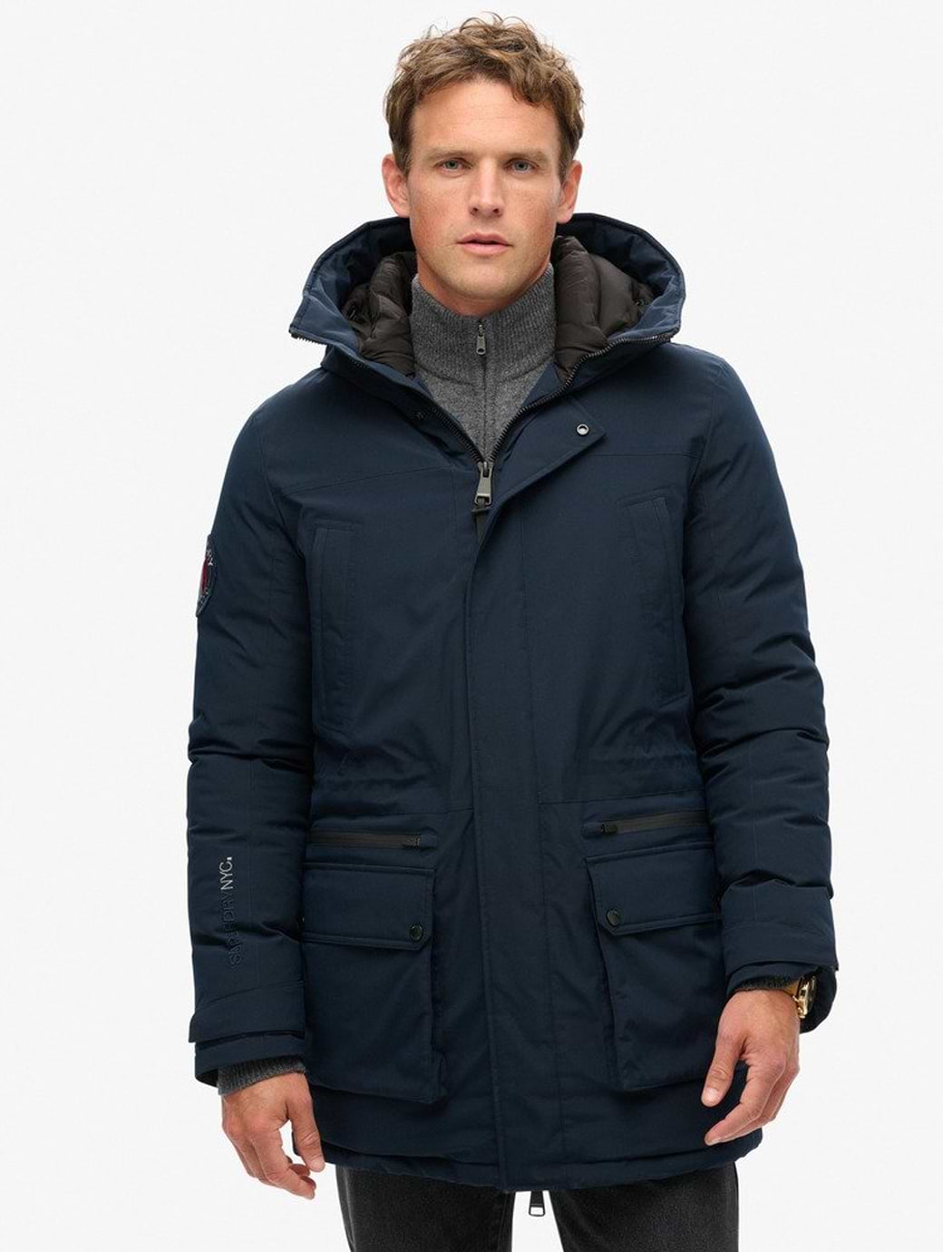 Superdry Men s City Padded Parka Jacket Eclipse Navy