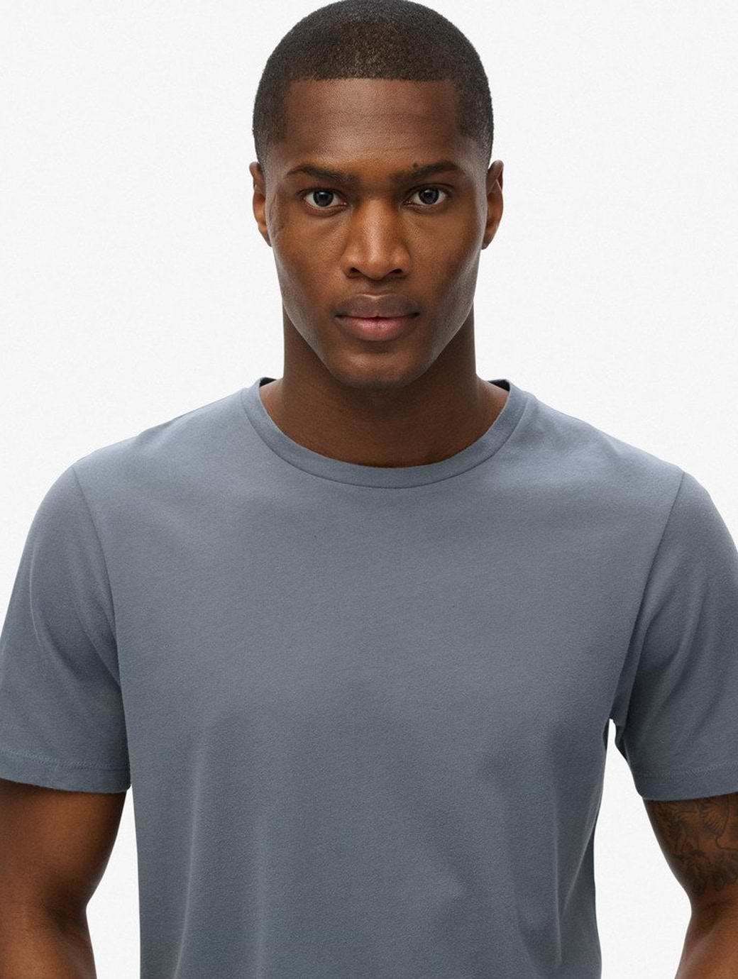 Superdry Men's Classic Essential Tee Stormy Weather Blue