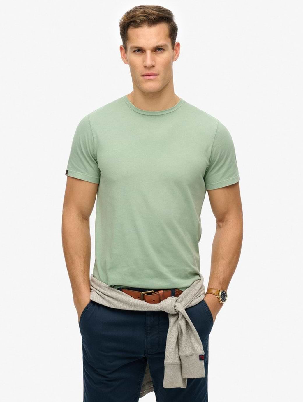 Superdry Men's Classic Essential Tee Washed Slate Grey