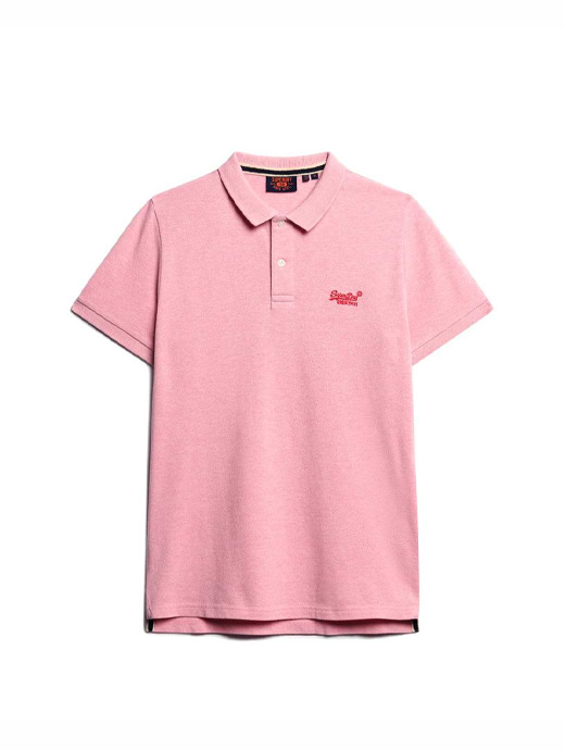 Superdry Men s Classic Pique Polo Shirt Light Pink Marl