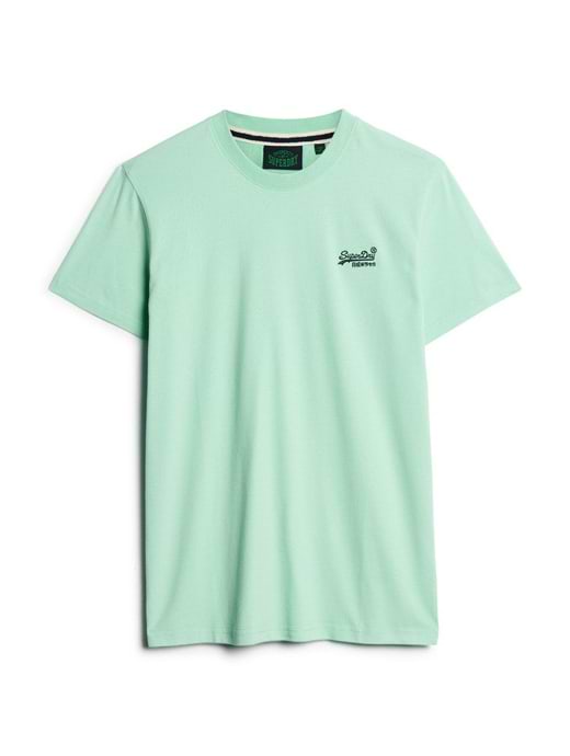 Superdry Men's Essential Logo Embroidered T-Shirt Spearmint