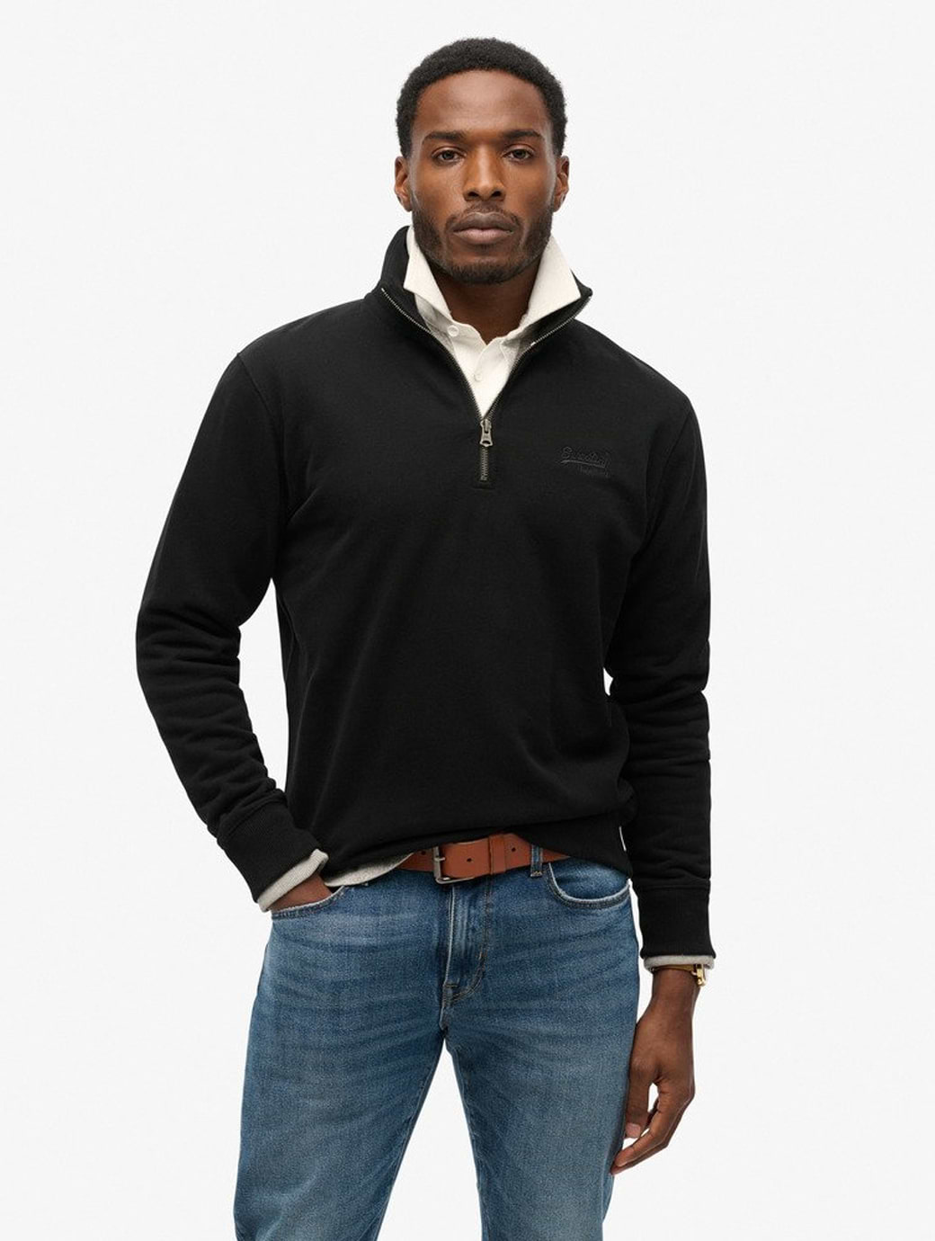 Superdry Men's Essential Logo Henley Black