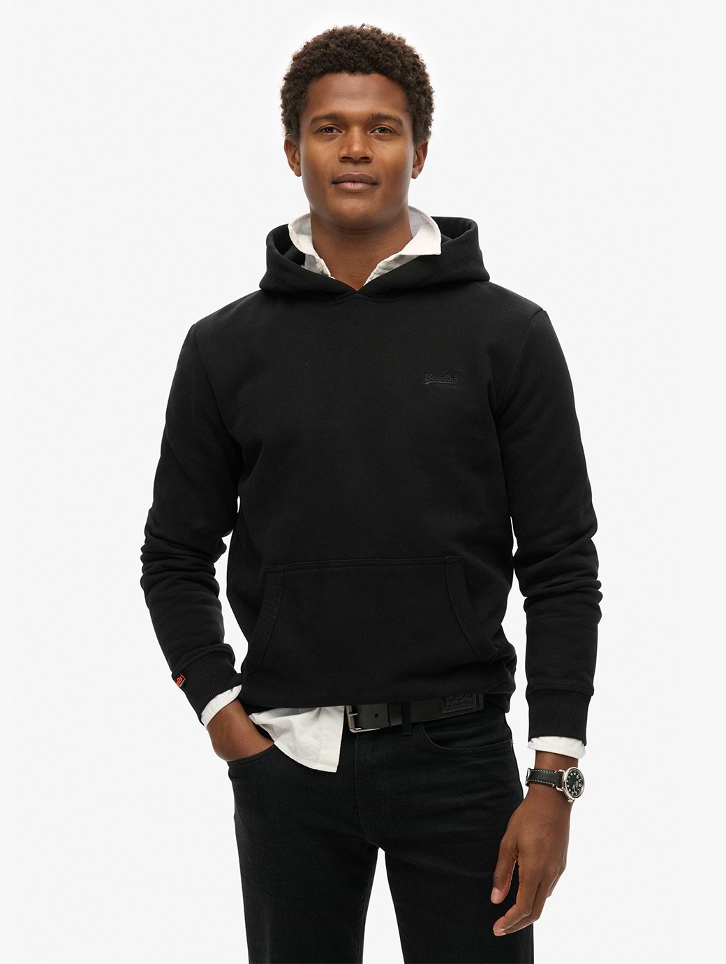 Superdry Men's Essential Logo Hoodie HB Black