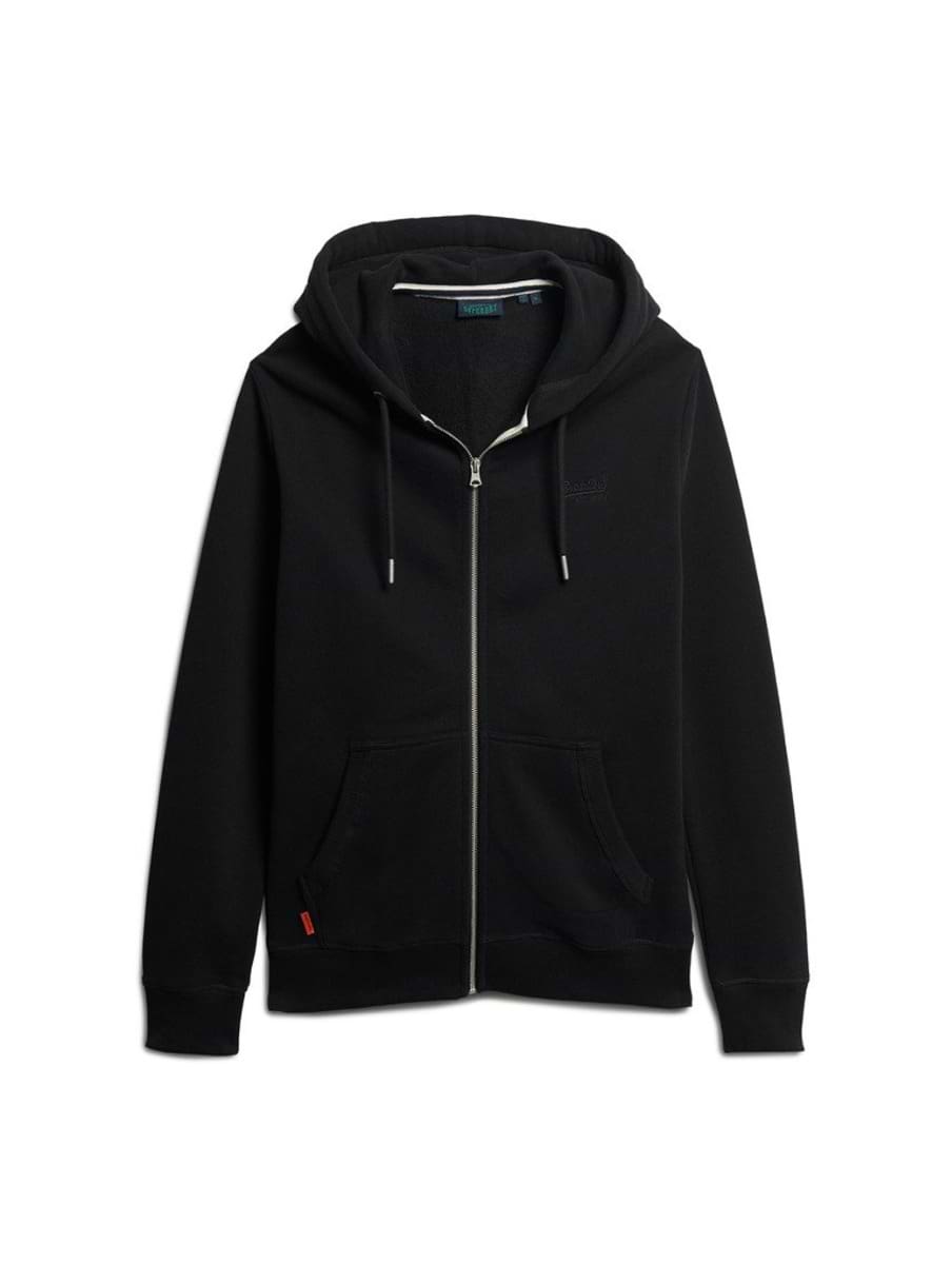 Superdry Men s Essential Logo Zip Hoodie Black