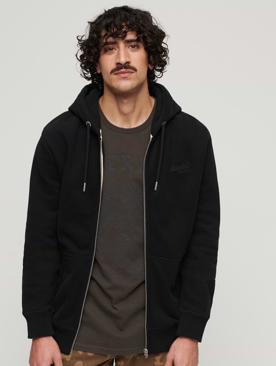 Superdry mens full zip logo hoodie deals