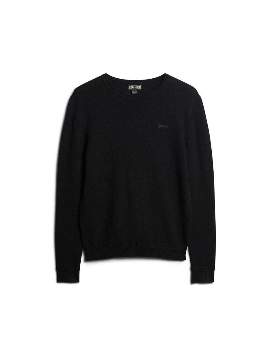 Superdry black jumper discount