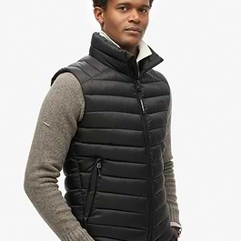 Superdry Men's Fuji Sport Padded Gilet Black - Main Image