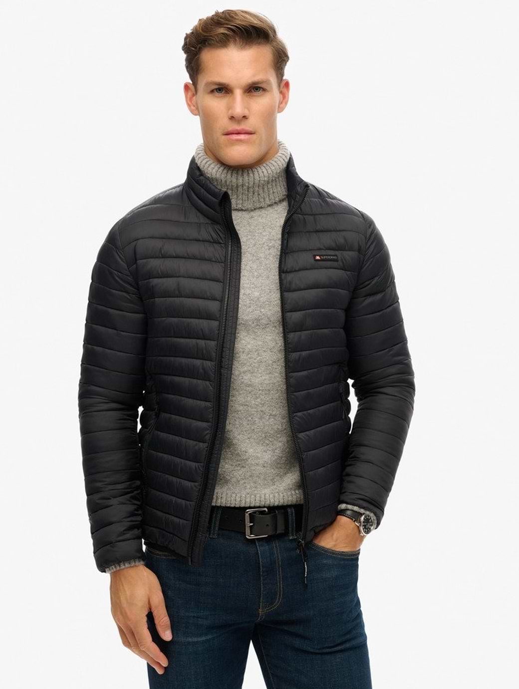 Superdry Men's Non Hooded Fuji Lite Jacket Jet Black