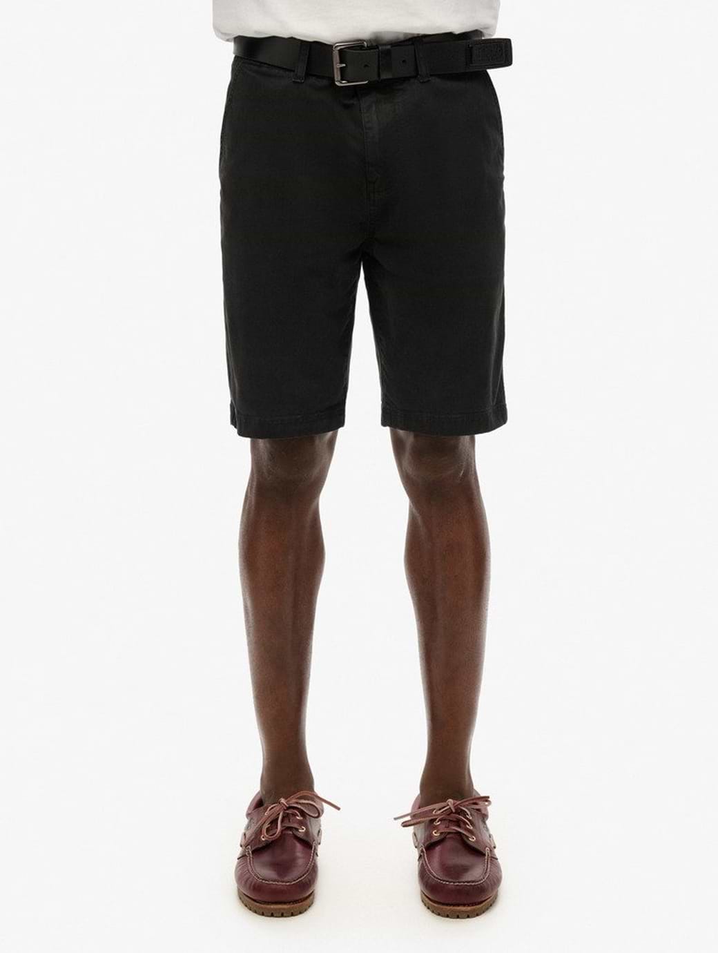 Superdry Men's Officer Chino Shorts Washed Black