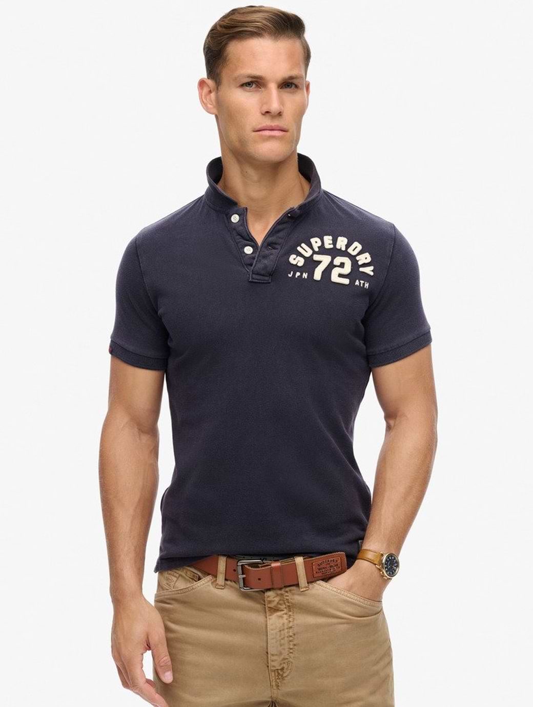Superdry Men's Vintage Athletic Polo Eclipse Navy