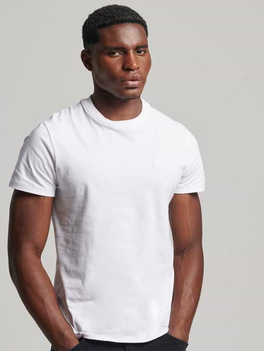 Superdry Men's Vintage Logo Embroidered T-Shirt Optic/Optic