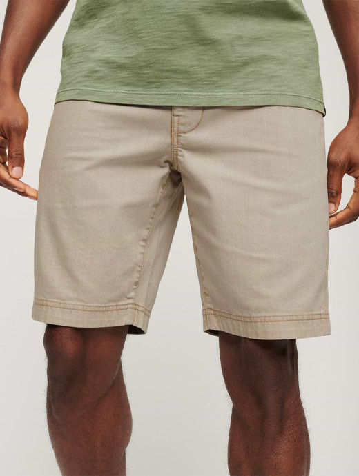 Superdry Men's Vintage Officer Chino Short Chateau Grey
