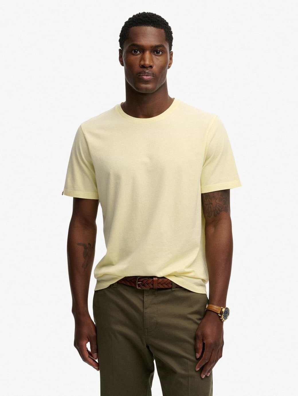 Superdry Men's Classic Essential Tee Pastel Yellow 