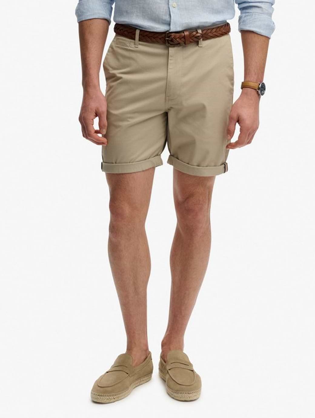 Superdry Men's Premium Regular Chino Short Sandstone Brown