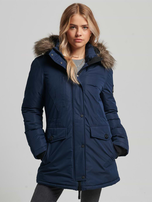 Superdry ashley everest coat navy top