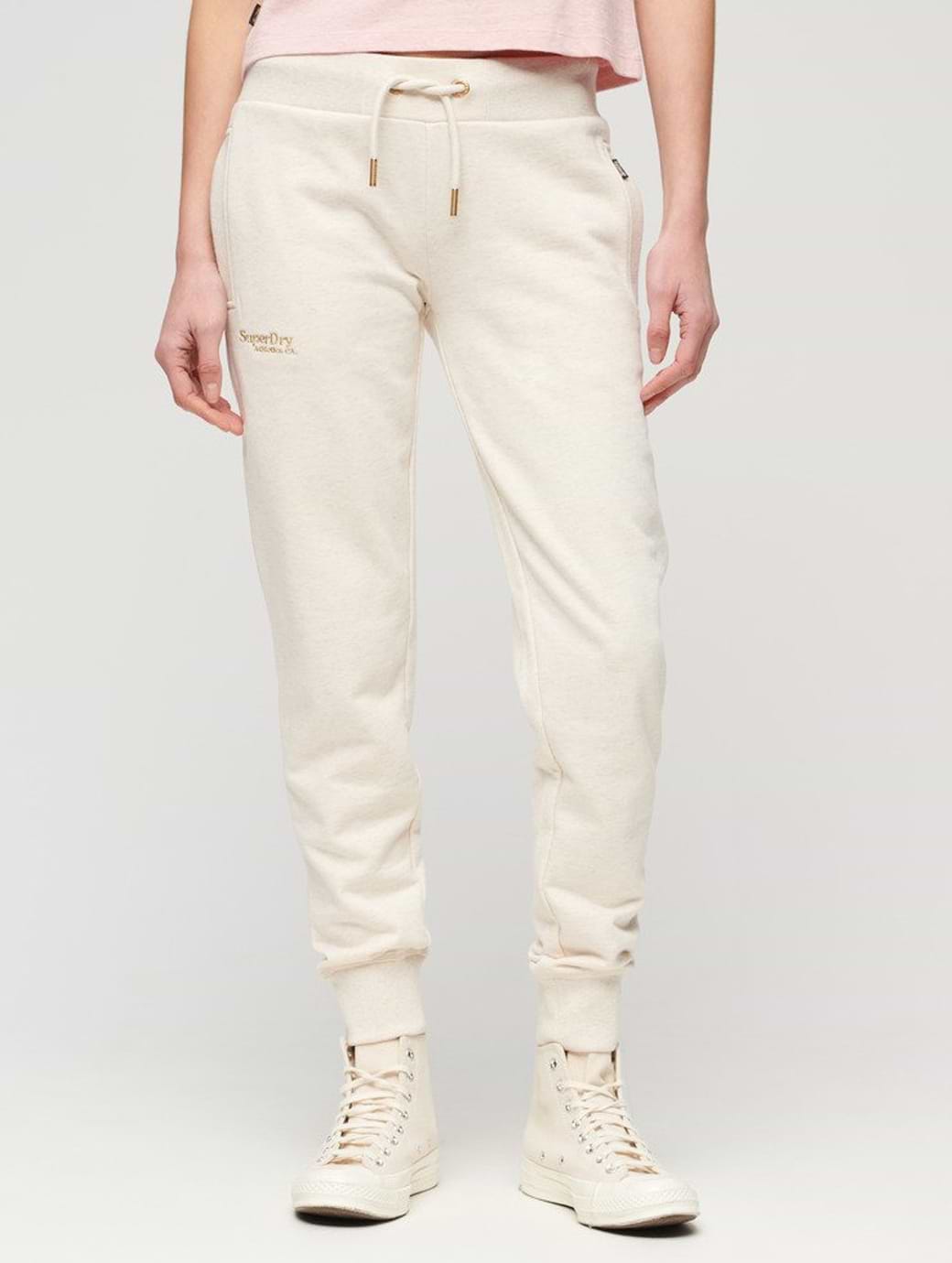 Superdry Women's Essential Logo Cuff Jogger Light Oat Marl