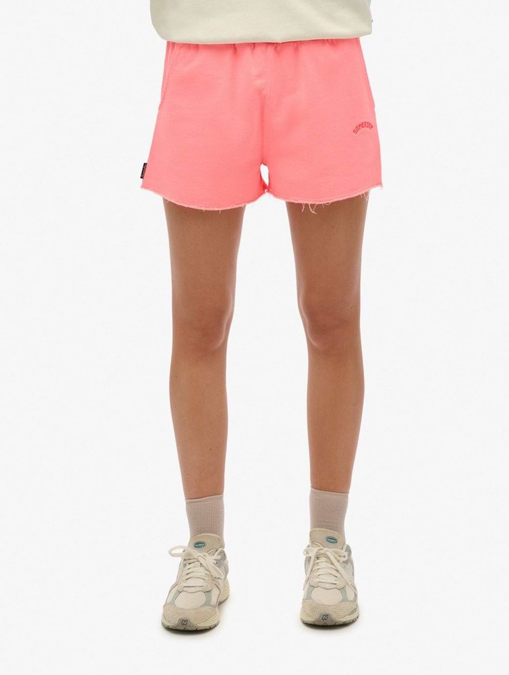 Superdry Women's Essential Logo GD Shorts Fiery Coral
