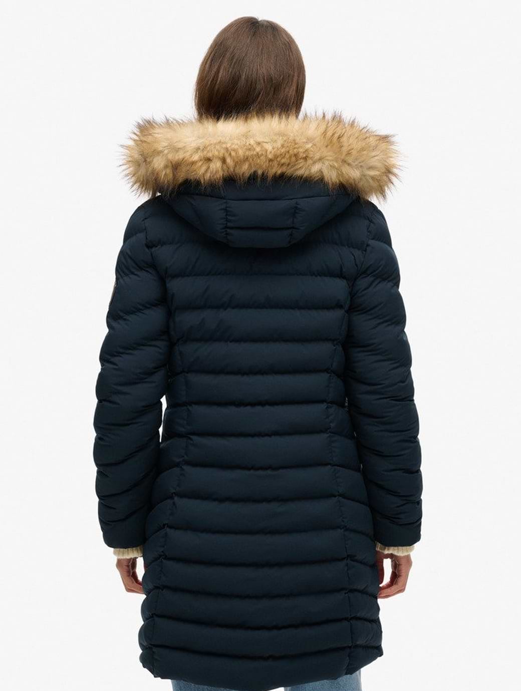 Superdry chevron fur super fuji jacket navy outlet