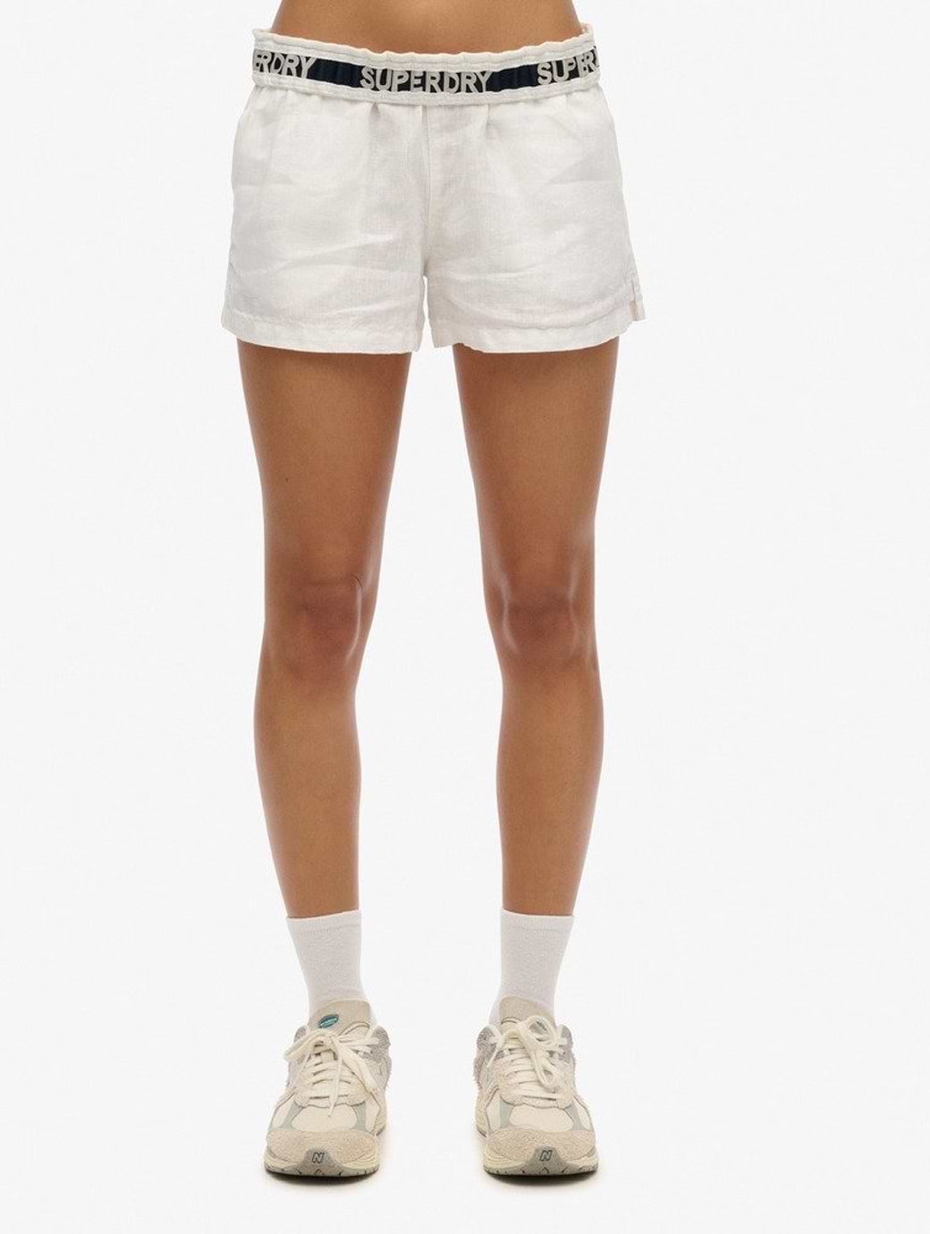 Superdry Women's Linen Drawstring Short White