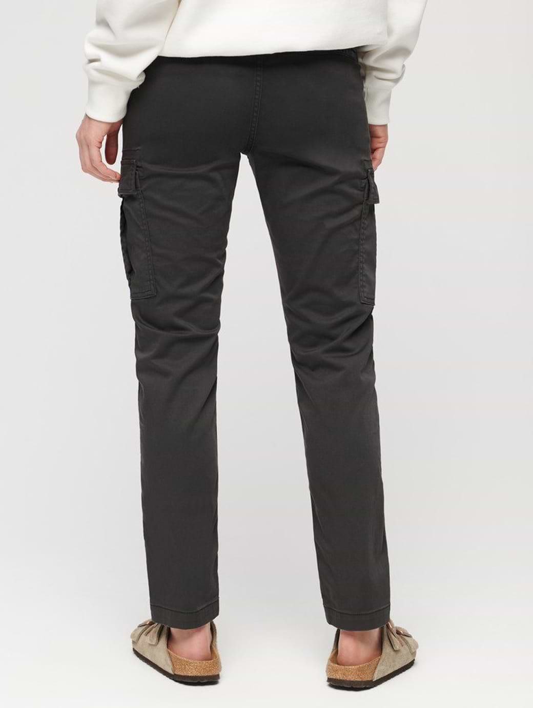 Superdry Women s Mid Rise Slim Cargo Pants Black