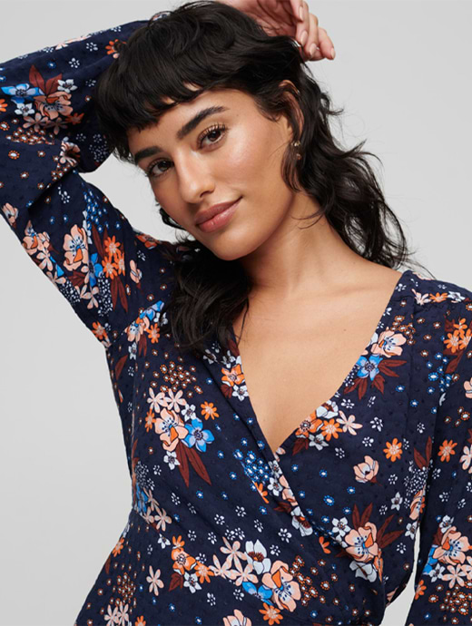 Superdry wrap dress cheap