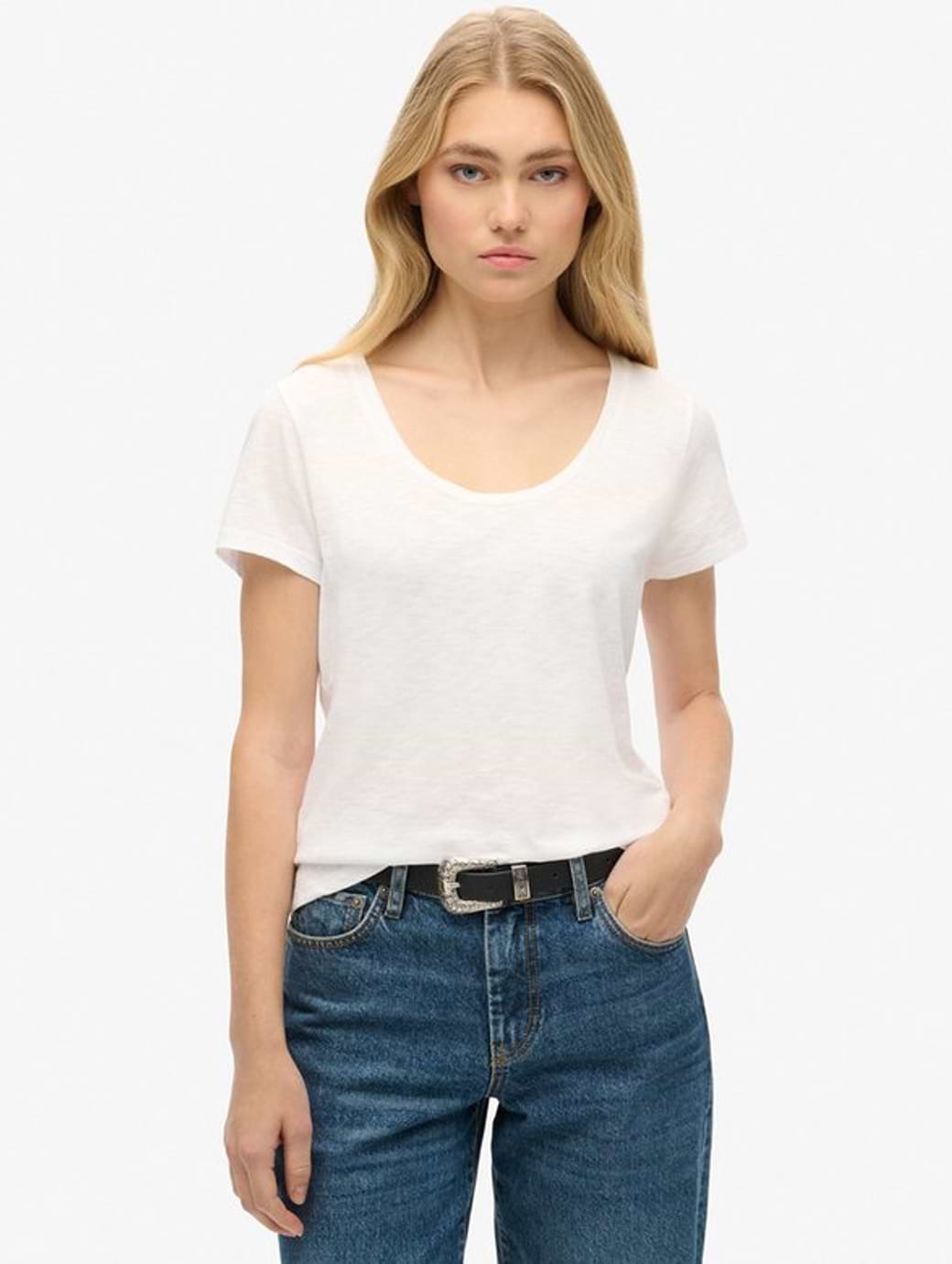 Superdry Women's Scoop Neck Tee Optic