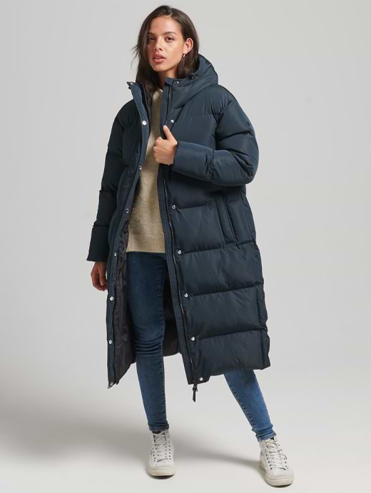 Navy duvet coat store