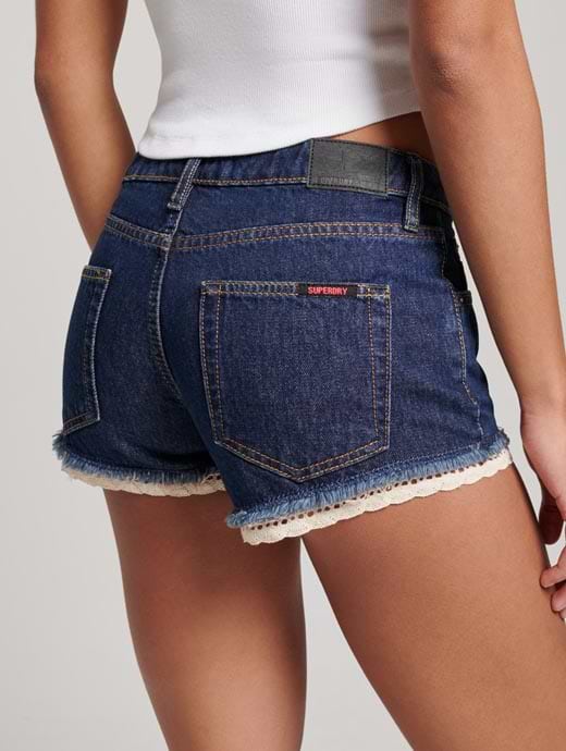 Superdry Women s Vintage Denim Hot Short Van Dyke Mid Used
