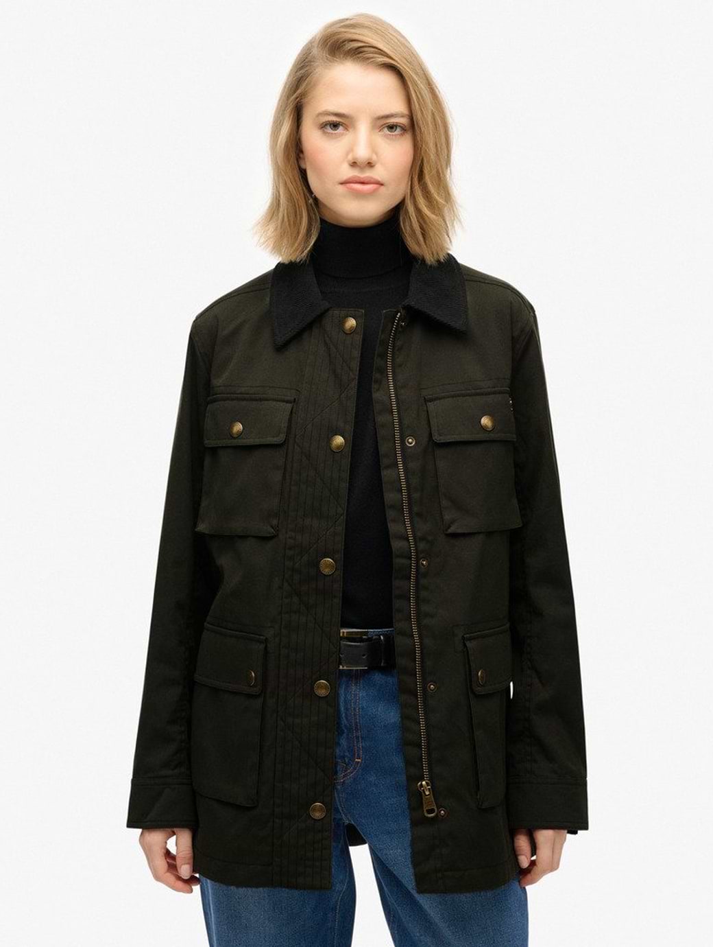 Superdry Women's Wax Jacket Olive Green